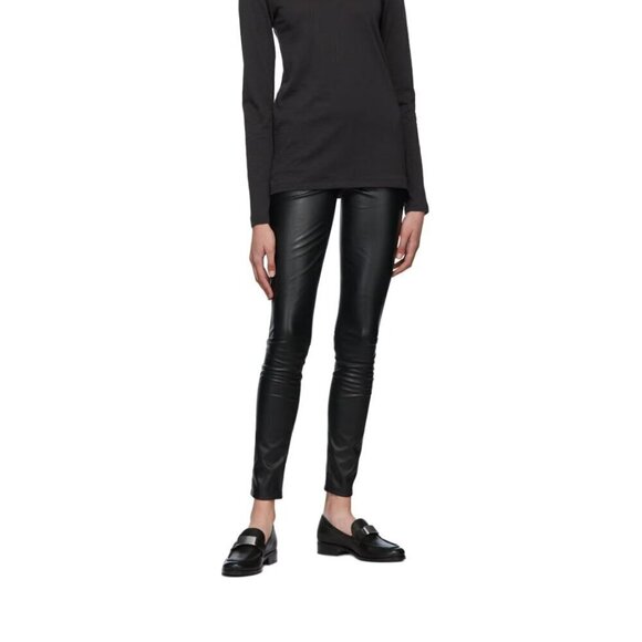 rag & bone Skinny Leg Nina Faux Leather Black Pants High Waist XS - Picture 5 of 15